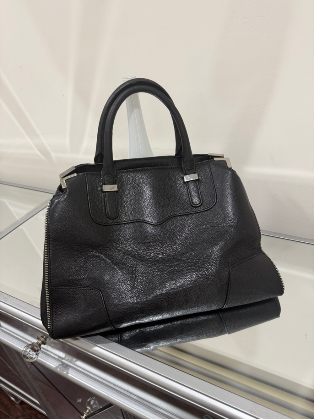 Rebecca Minkoff Classic Black Leather Top-Handle Women's Bag